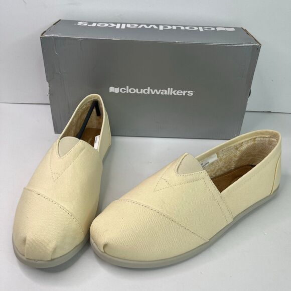 Cloudwalkers Slip On Shoes Regan Size 11W Natural/Beige New In Box #521 - Picture 1 of 12
